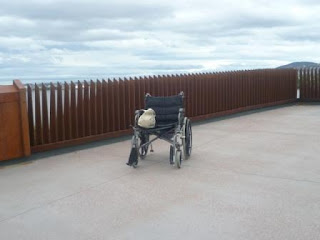 superwide wheelchair on its own