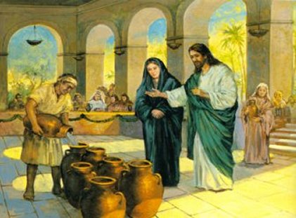 Isus transformă apa în vin