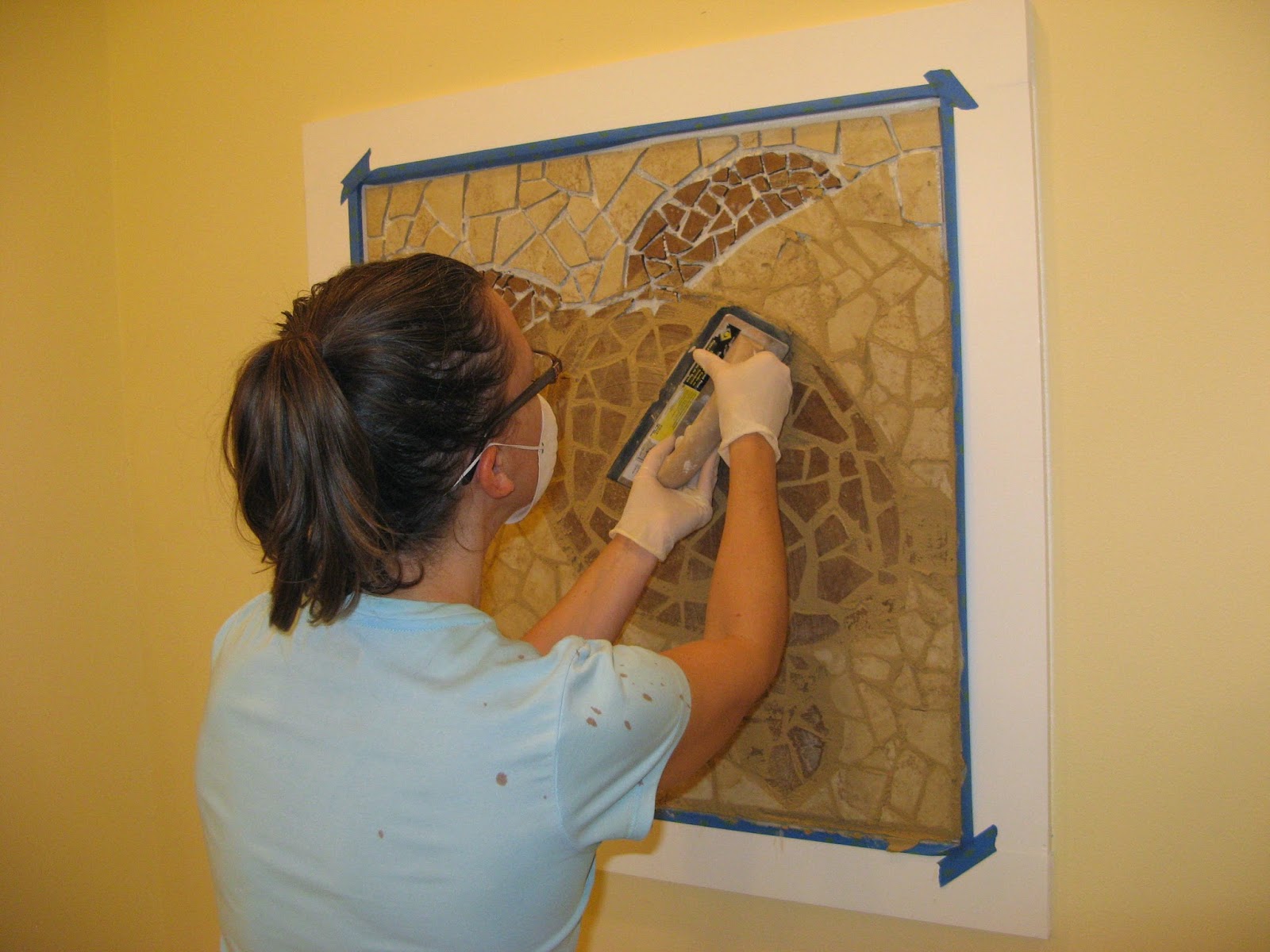 Turtle Mosaic - Broken Ceramic Tiles Turtle Mosaic - Broken Ceramic Tiles