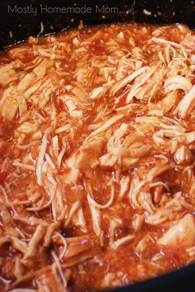 Slow Cooker Pulled Chicken Tacos Mostly Homemade Mom