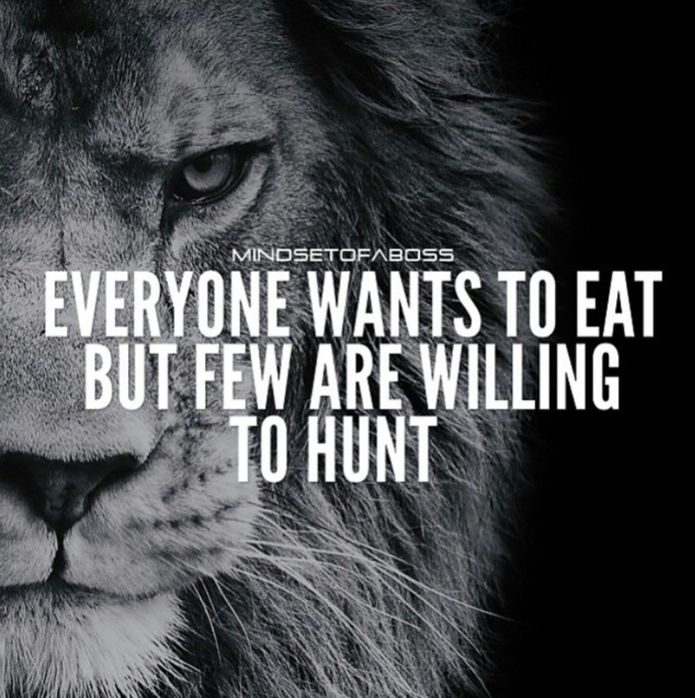 Everyone wants to eat, but few are willing to hunt. ~ damondnollan.com
