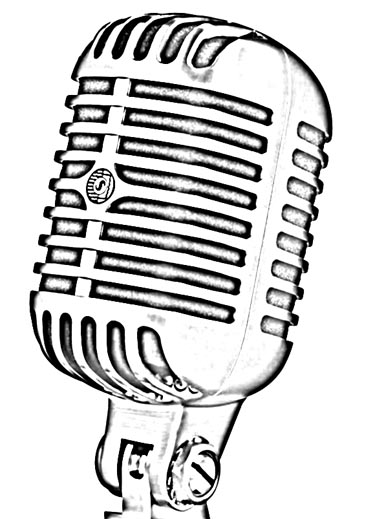 Line Art Microphone : Old school microphone tattoo outline imgkid