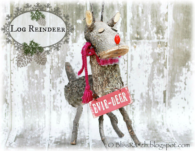 Bliss-Ranch.com Log Reindeer