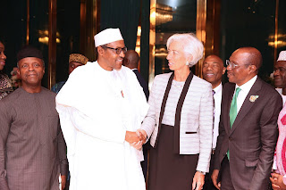 Christine Lagarde with President Buhari