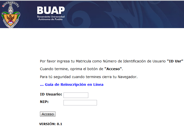 Autoservicios BUAP inscripción a la BUAP 2012