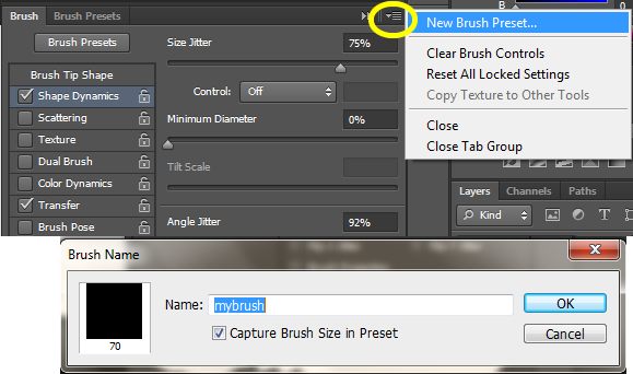 save new brush preset in photoshop