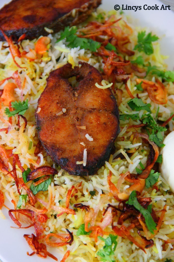 Fish Biryani/ Fish Dum Biryani Lincy's Cook Art