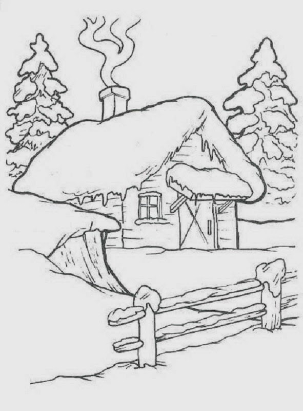 Sauvage27: paesaggi di natale disegni da colorare (landscapes of ... Paesaggi da copiare