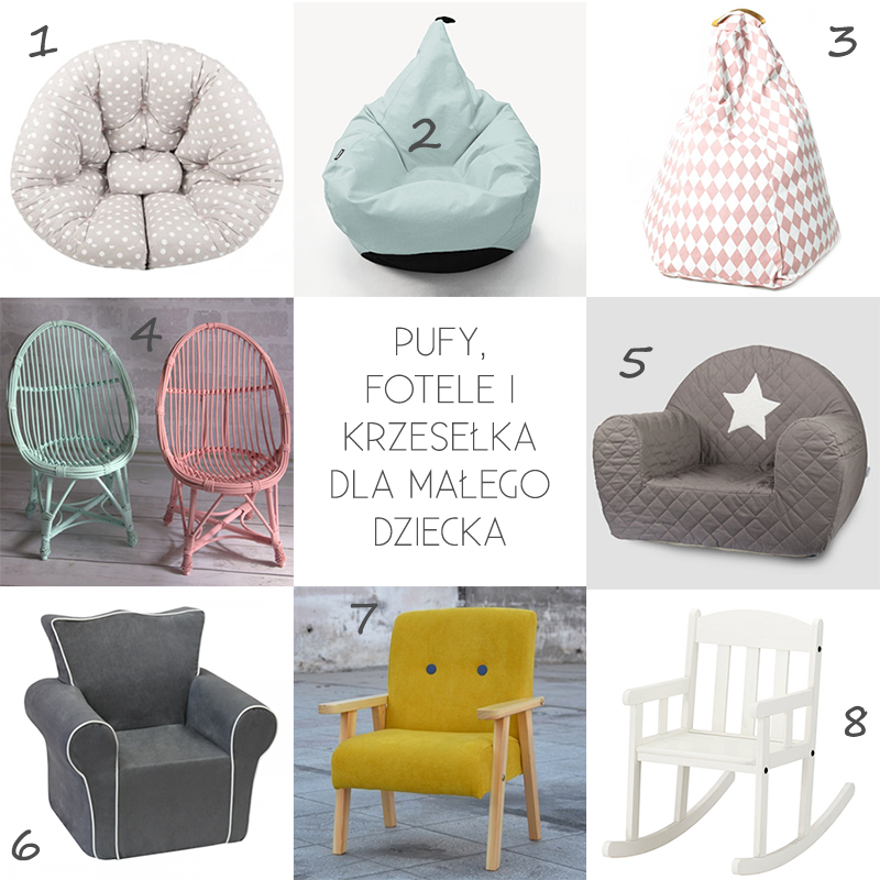 Anicja's White Space: 8 foteli dla małego dziecka i zmiany w pokoju Łucji