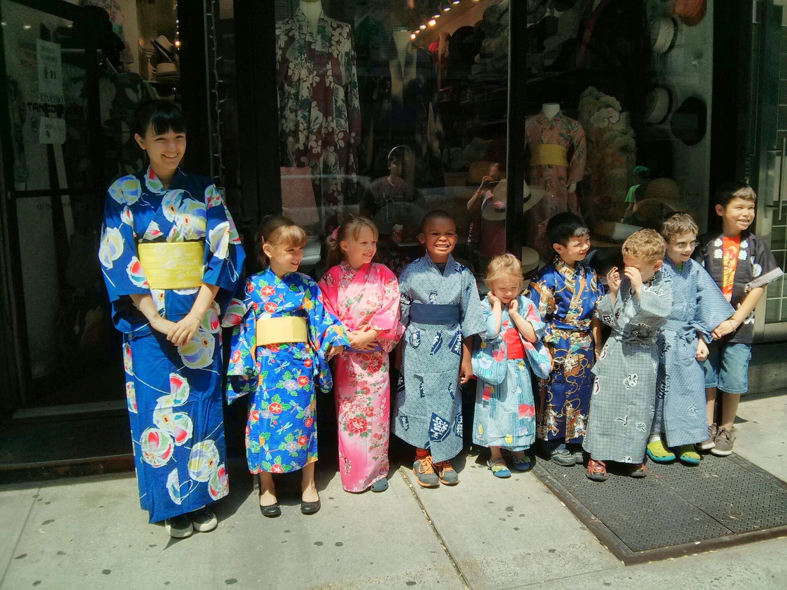 school international day Japanese Kimonos for small boys and girls at Kimono House New York City