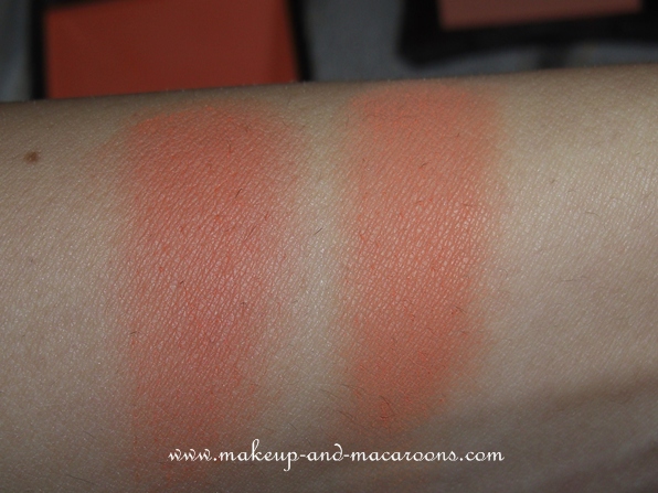Makeup and Macaroons: New peachy blush and lippy - comparison and swatches