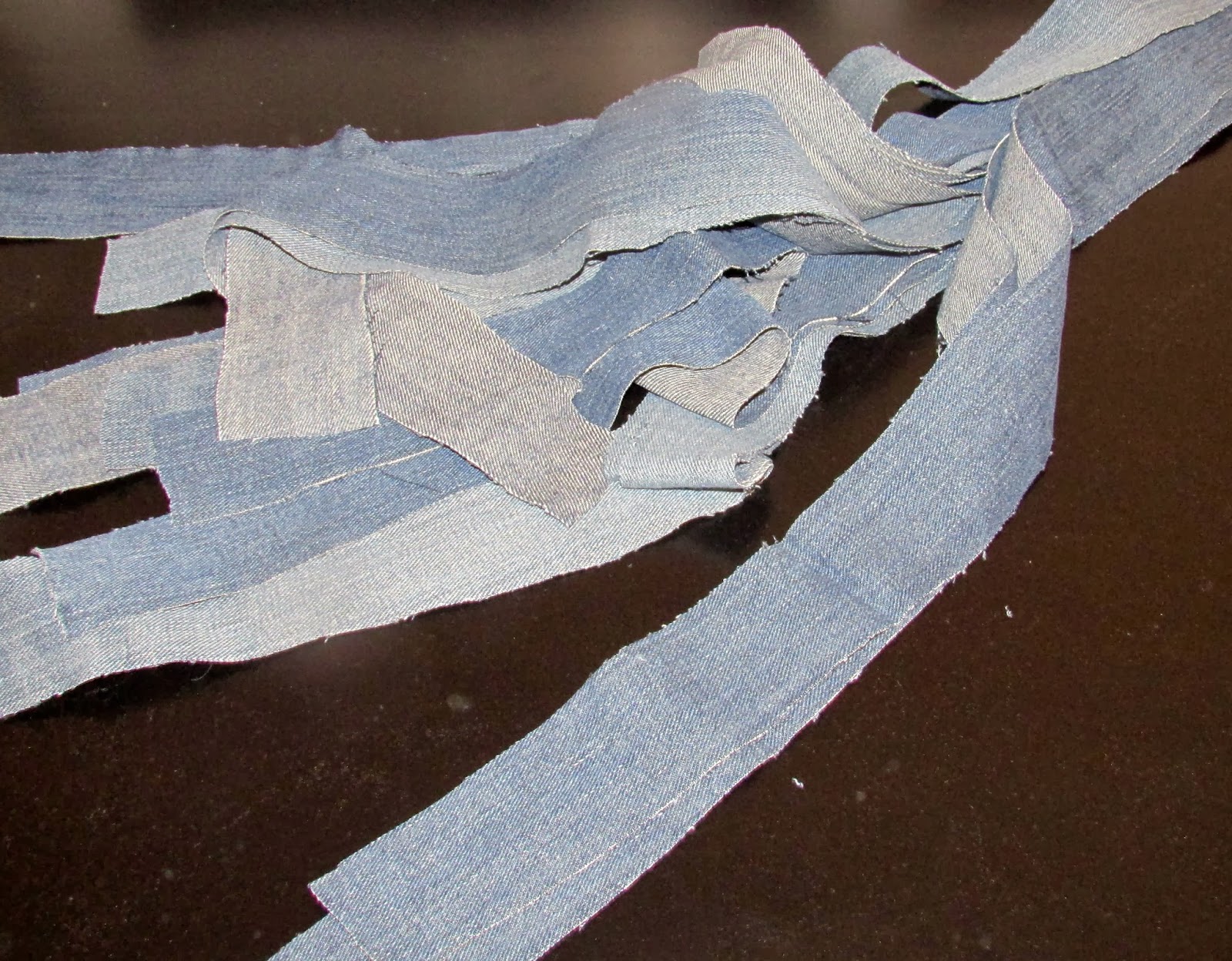 Making Everything Myself Unique Basket Made with Old Jeans