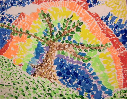 Art Is Basic Art Teacher Blog Pointillist Trees Third Fourth Grade