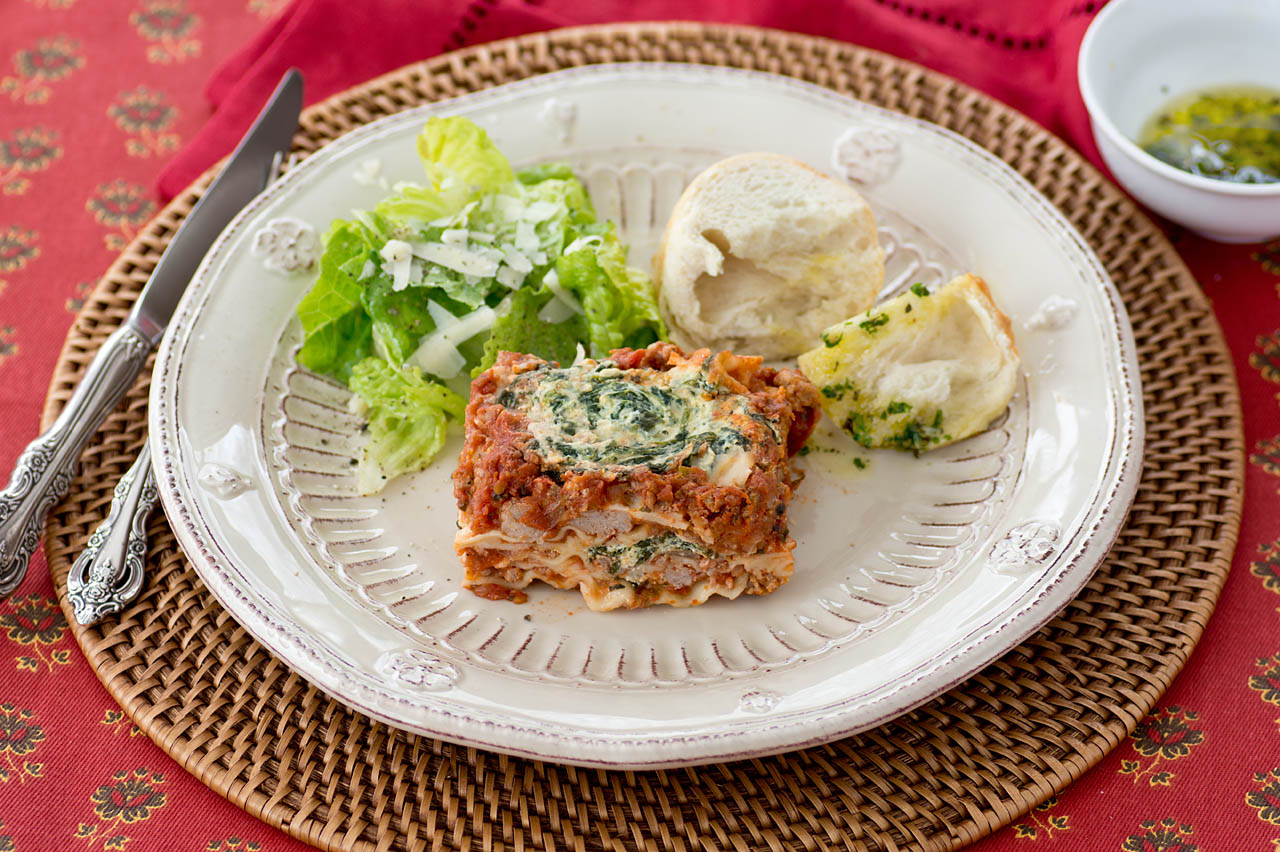 Savoring Time in the Kitchen Turkey Sausage and Spinach Lasagna
