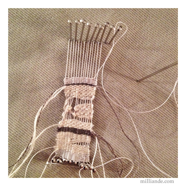 Pin tissage, Mini métier à tisser de bricolage pour indisciplinés tissu et toile 