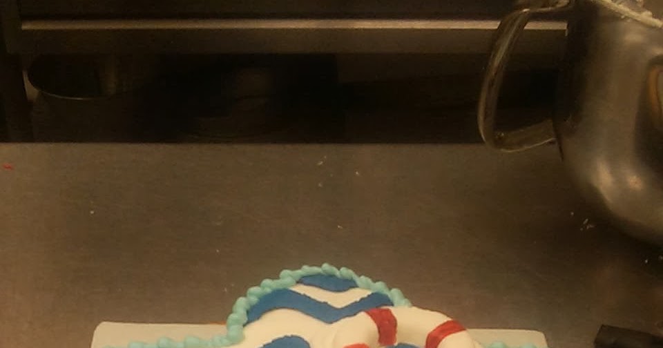 CAFE AROMAS: Nautical Chevron Baby Shower Cake