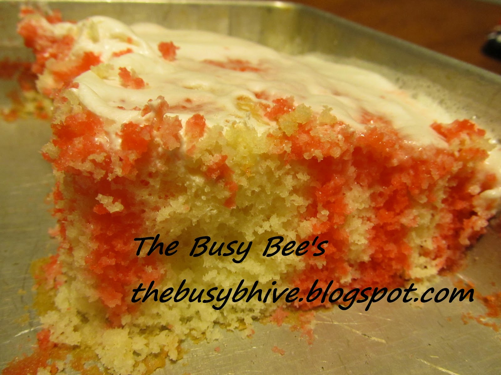 The Busy Bee's JellO Poke Cake