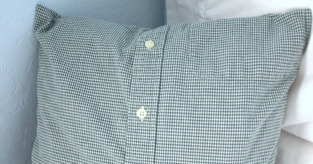 Easy Pillow Cover from Buttonup Shirt