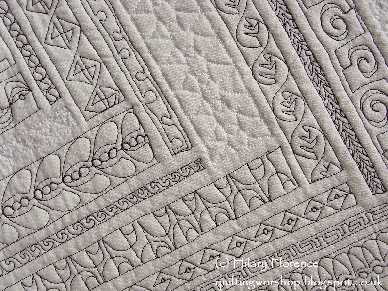 Square Spiral 2014 Award winning show quilt, free motion quilting, contemporary whole cloth, British Quilt and Stitch Village 2014