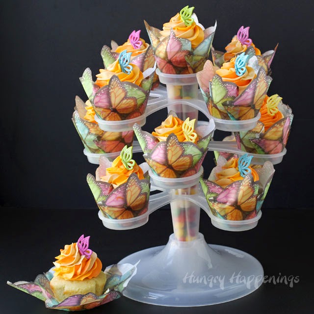 Mother s Day Treats - Peach Cobbler Butterfly Cupcakes ...