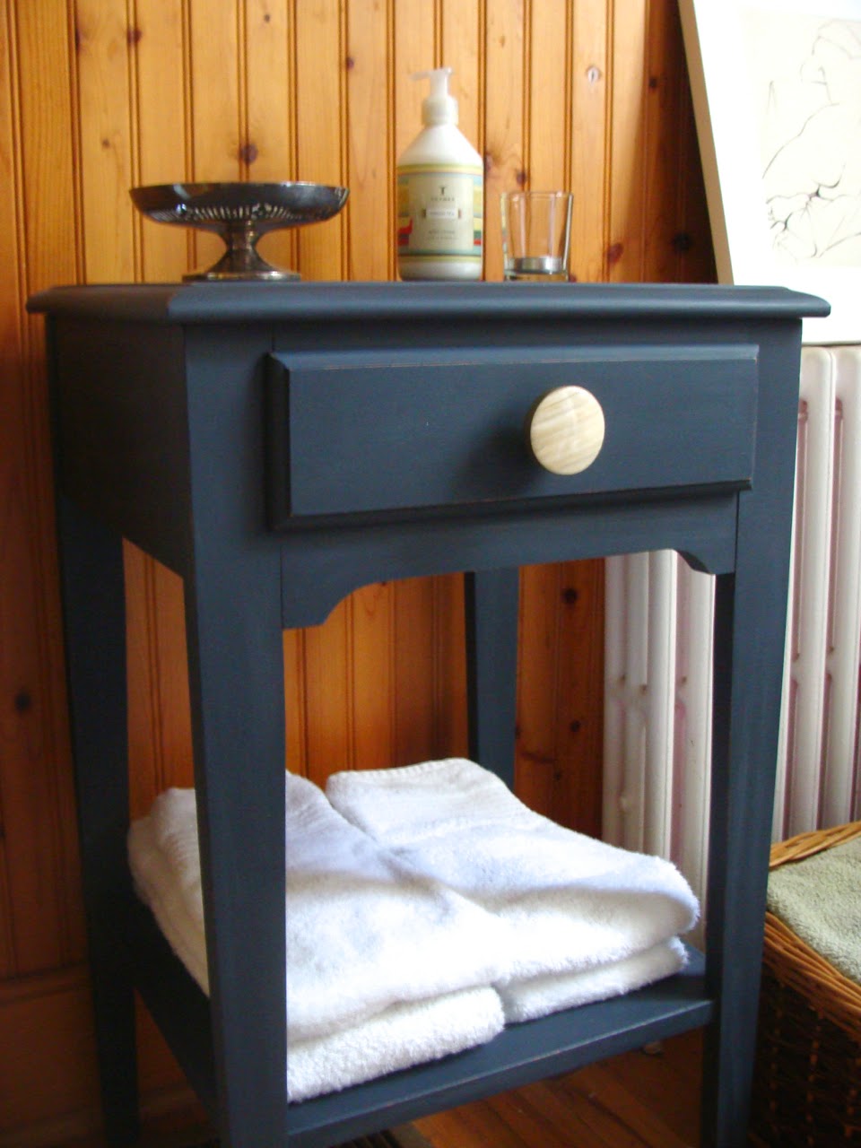 Something Ivory DIY MilkPainted Bathroom Table