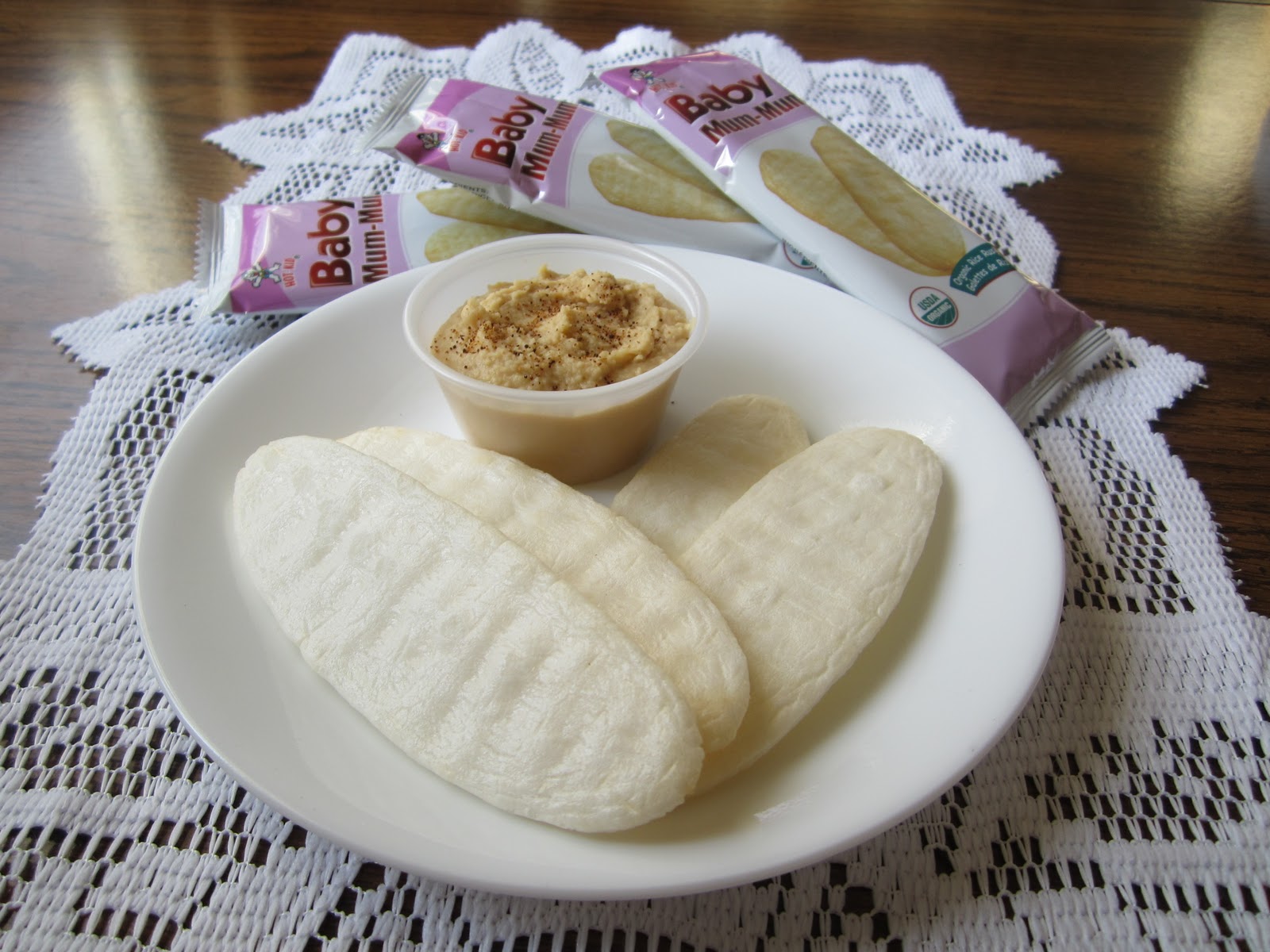 Veggie Prairie Girl Rice Rusks & Fontaine Sante Hummus