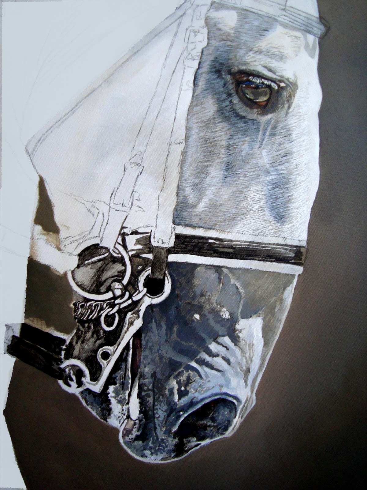 Portraits By Kim Large Grey Horse