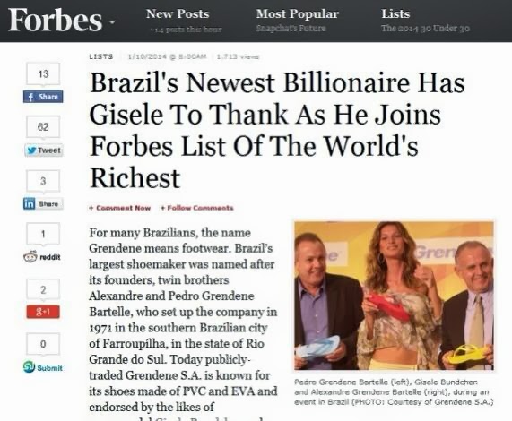 Coluna Baby Garroux: Alexandre Grendene Bartelle, o novo bilionário da