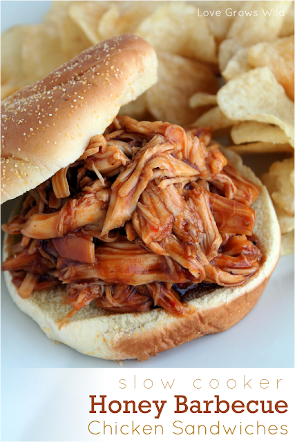 Slow Cooker Honey Barbecue Sandwiches - the best barbecue you'll ever eat!