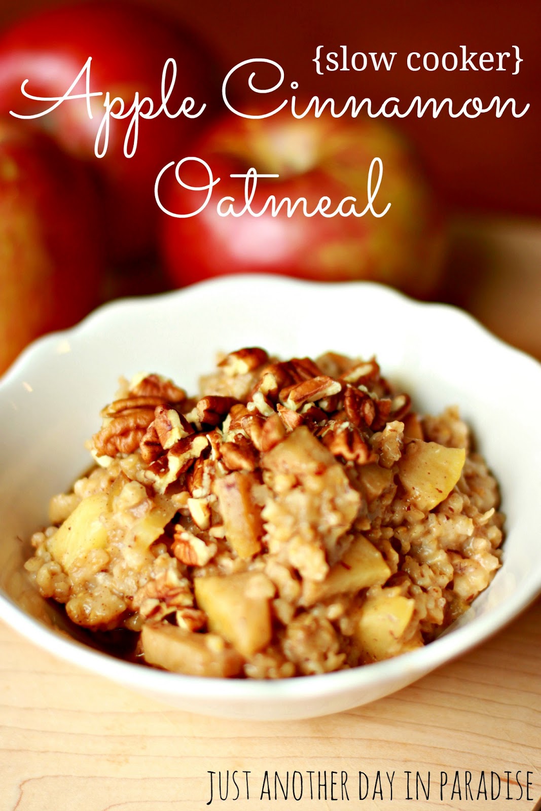Larissa Another Day Slow Cooker Saturday Apple Cinnamon Oatmeal