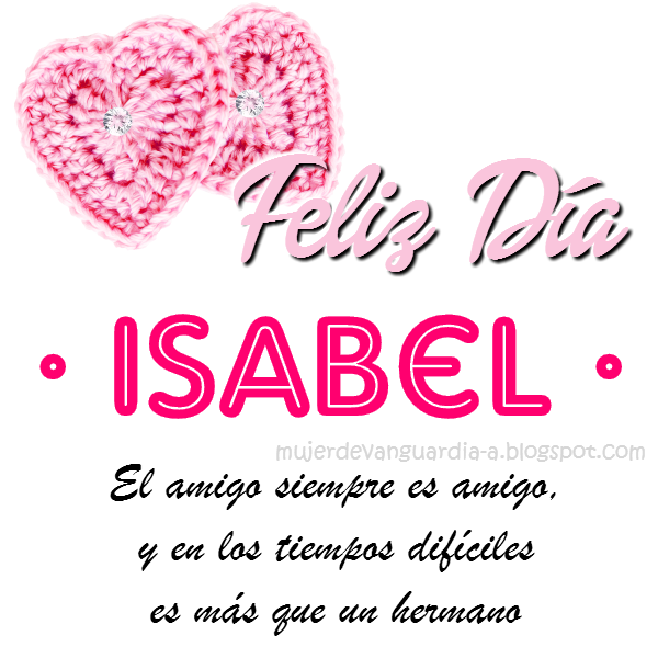 Imagen de Feliz Dia Amiga con frase cristiana de amistad y nombre ISABEL