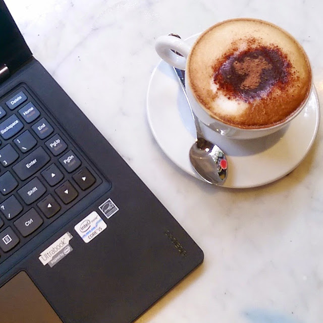 Sunday coffee Coffee laptop social media productivity