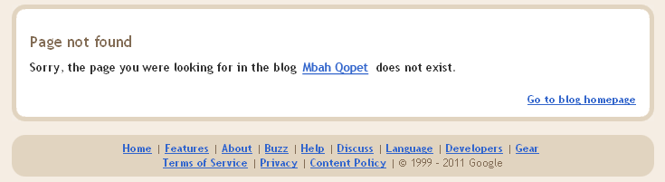 Custom Error 404 Blogspot | Custom Error 404 Blogger | Cara Membuat Custom Error 404 Blogspot