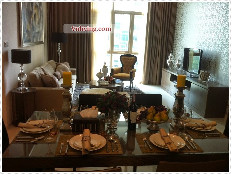 Next to living room is dinning place The Vista apartment for rent nice pool view