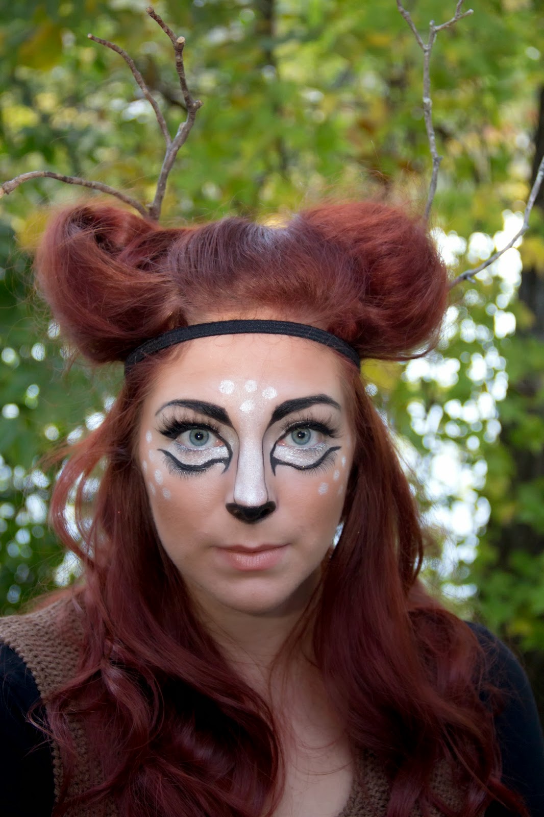 Lipstick & Chiffon Halloween Makeup Tutorial Deer Costume