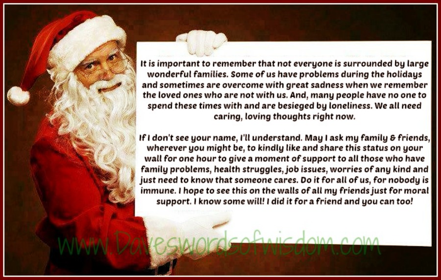 Quotes about lonely christmas (23 quotes) Daveswordsofwisdom.com: Nobody should be alone this Christmas.