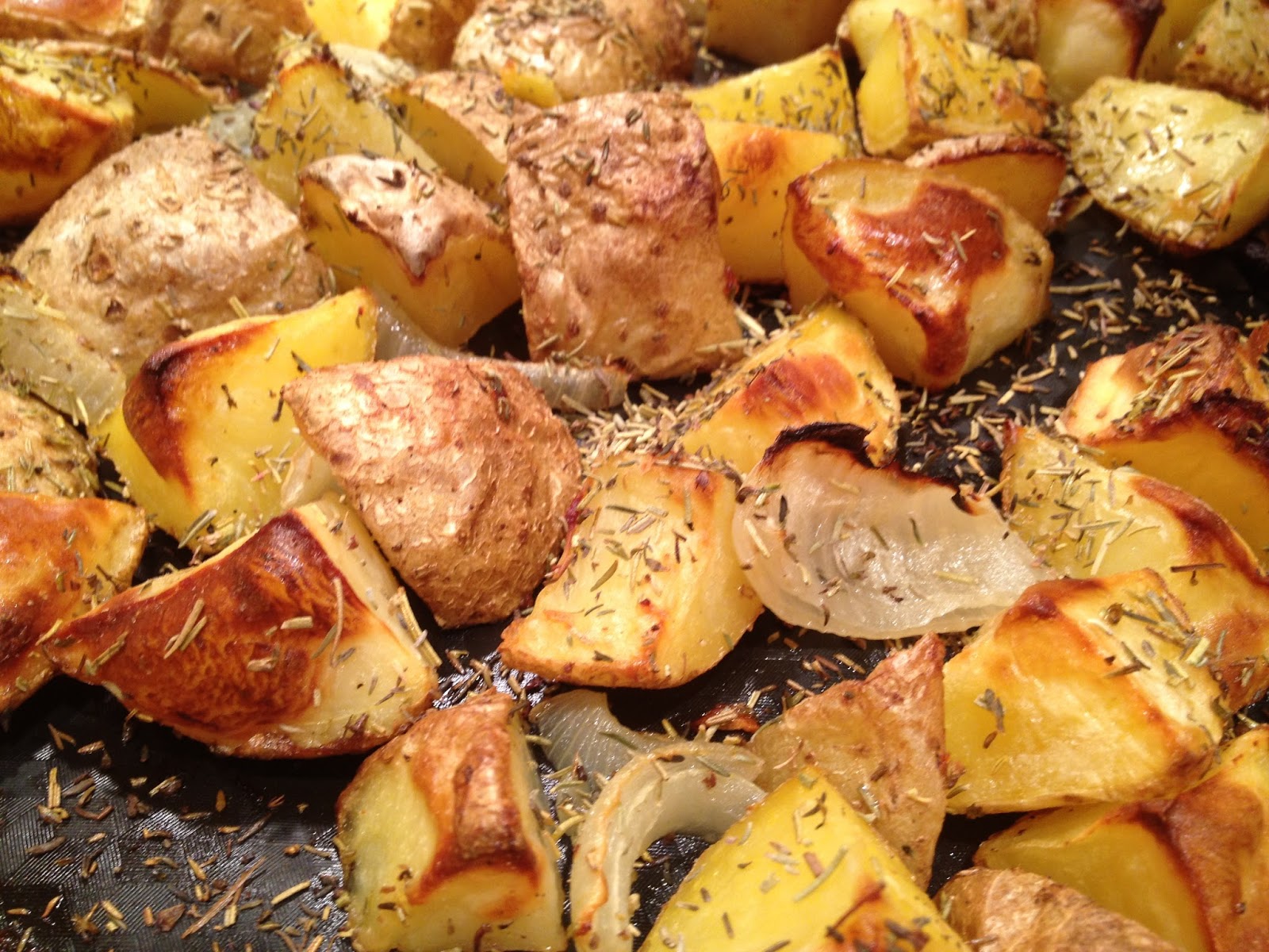 VeganMama Ξεροψημένες πατάτες φούρνου με δενδρολίβανο και θυμάρι