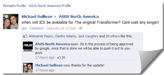 TF101 ICS Update FB ASUS TF101 ICS Update FB ASUS
