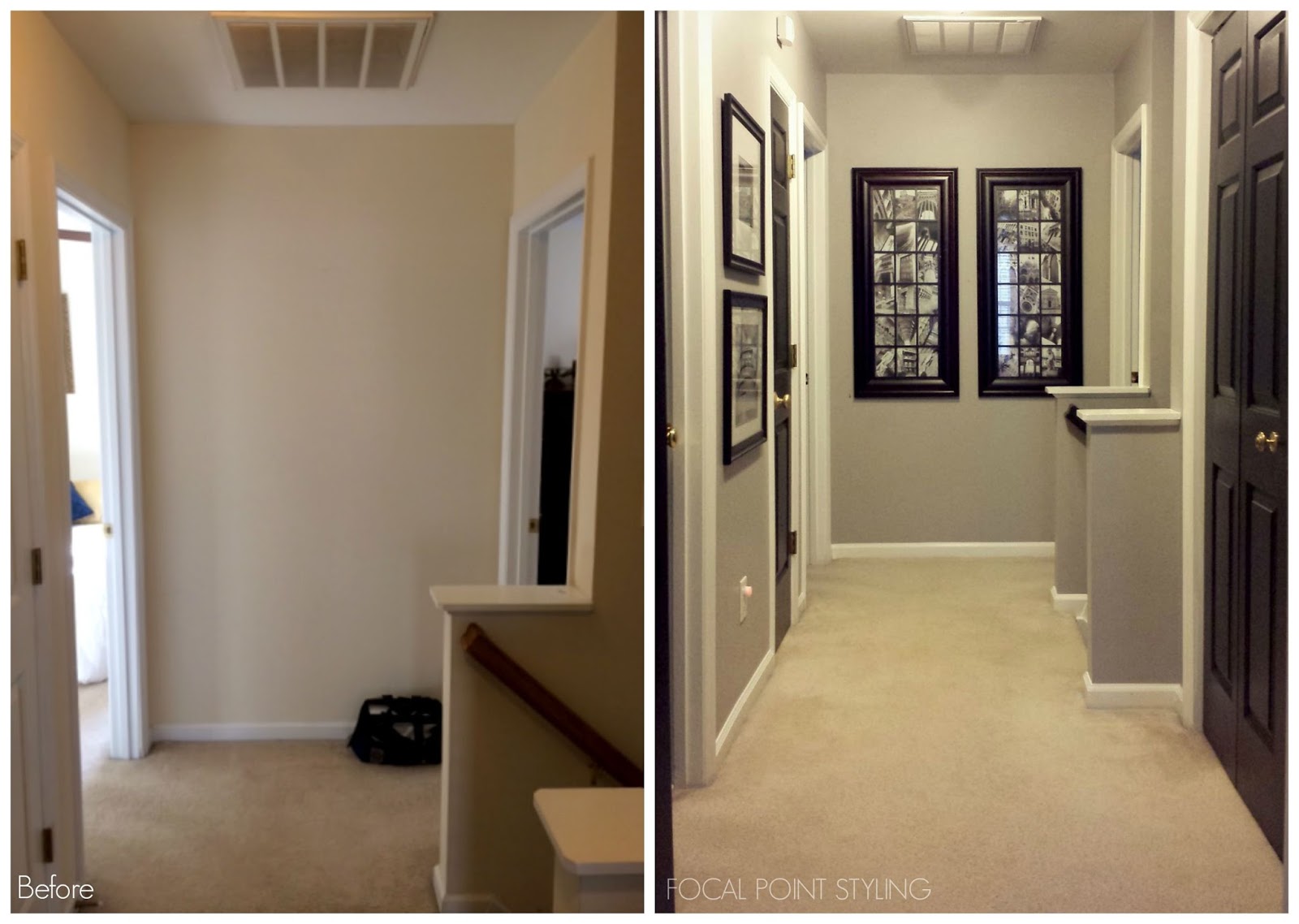 painting interior doors black before and after
