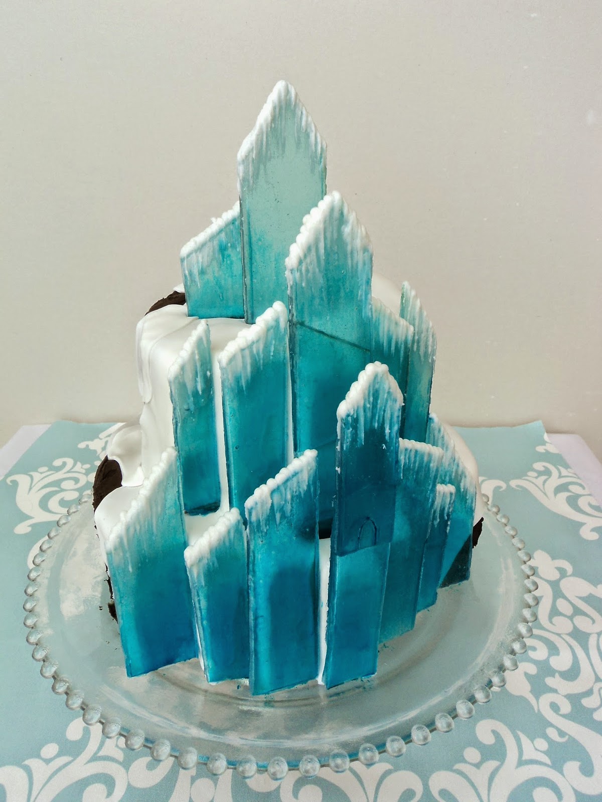 Delectable Cakes "Frozen" Ice Castle Cake