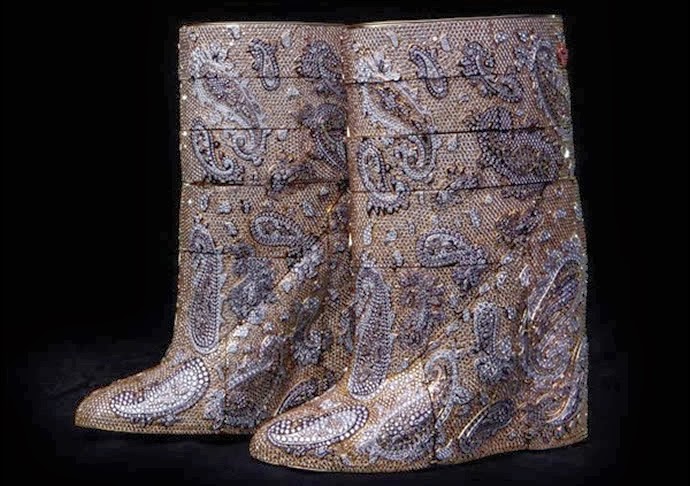diamond studded booties
