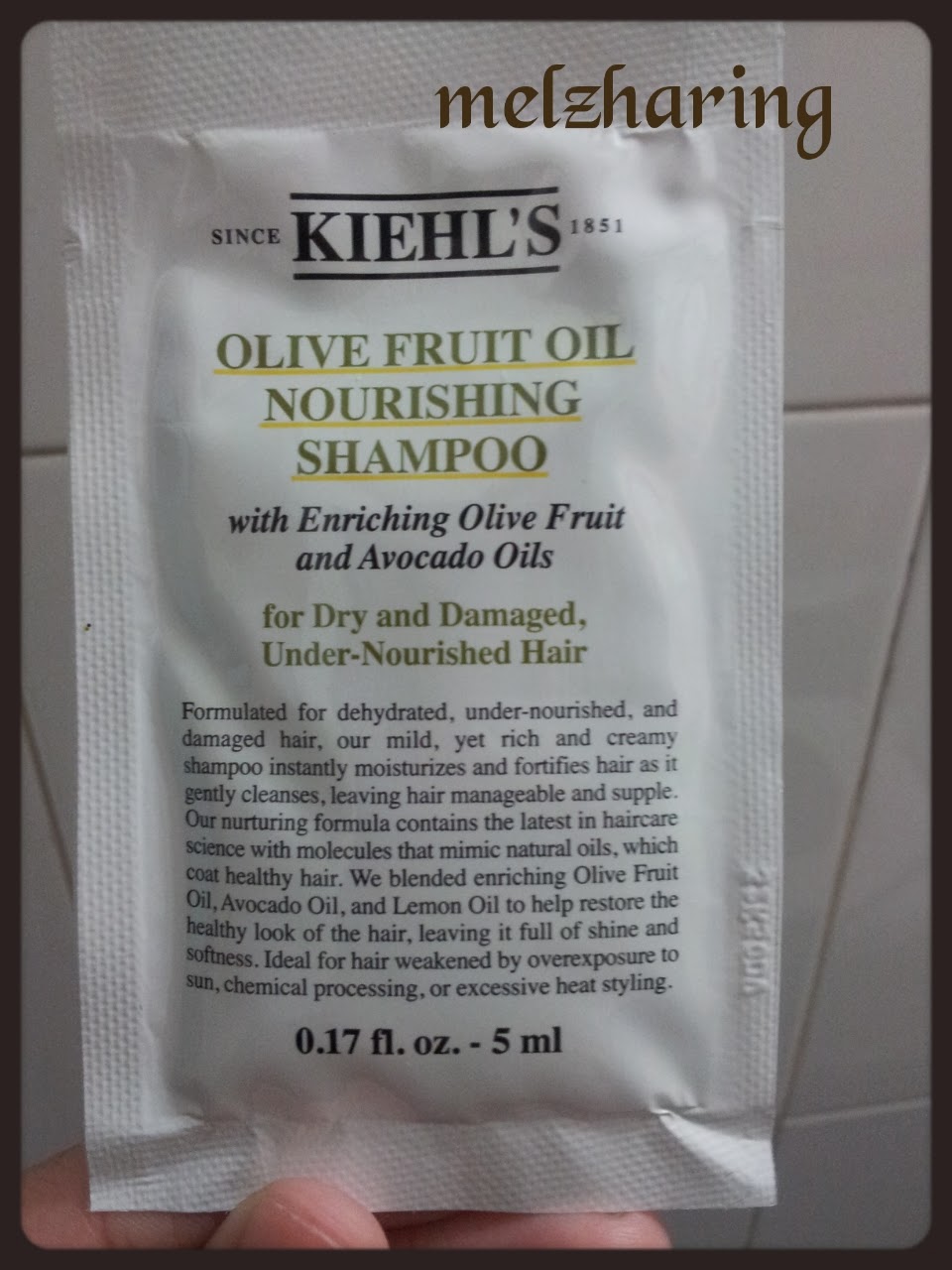 Kiehl's Olive Fruit Oil Nourishing Shampoo 橄欖果油滋潤洗髮水 My first Sharing