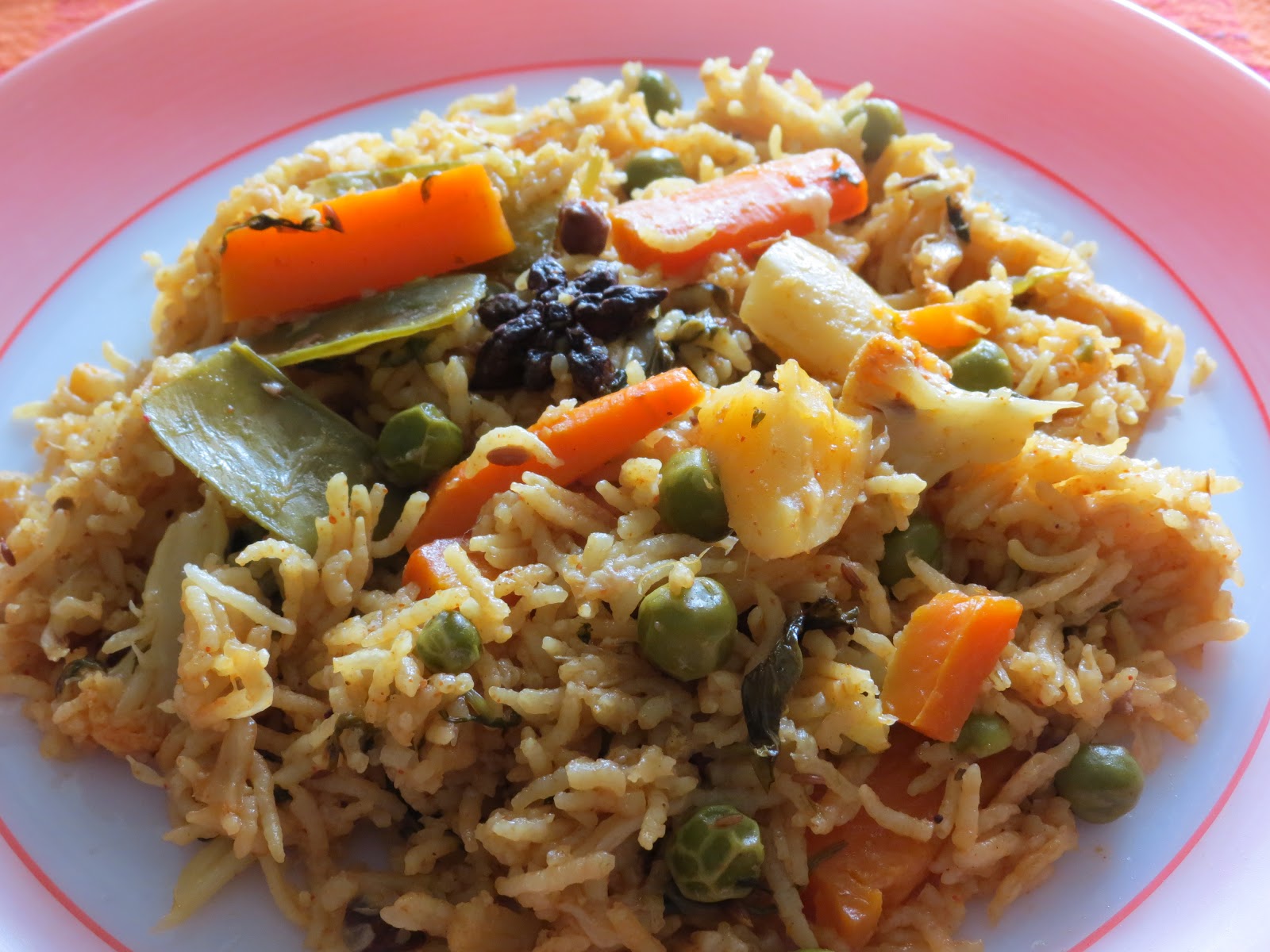 Veg Biryani with coconut milk