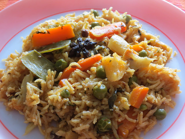 Veg Biryani with coconut milk