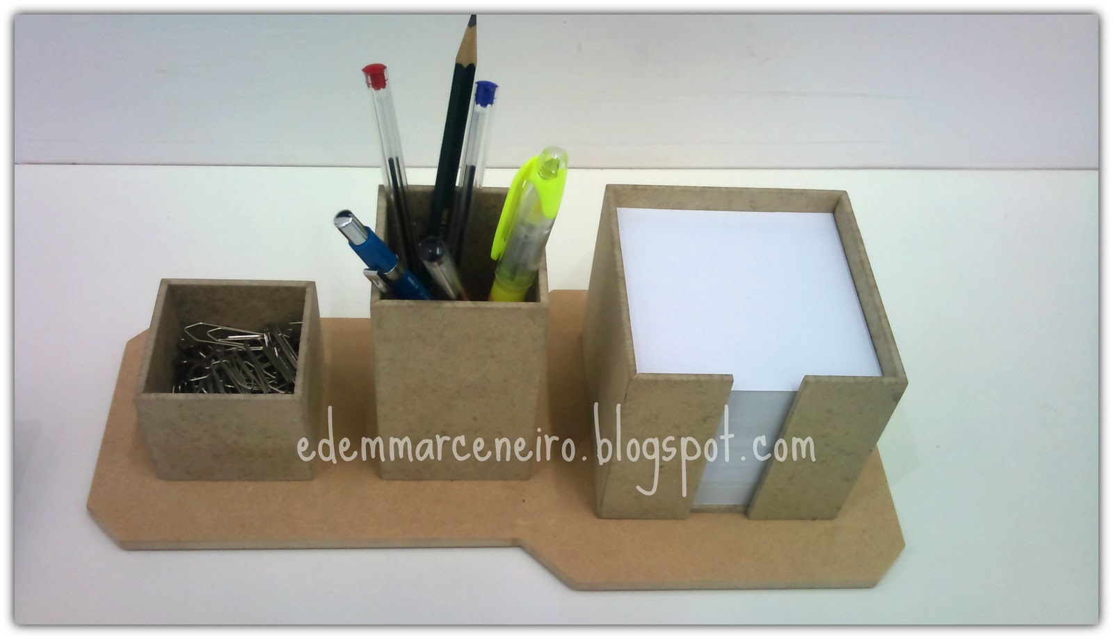 Artesanato em MDF Porta Lápis, Clipes e Papel Lembrete Medida Adesivo Pasta De Dente ~ Artesanato em MDF Porta Lápis, Clipes e Papel Lembrete