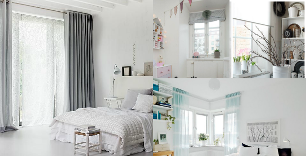 Cortinas y estores en el estilo nórdico . la garbatella: blog de ... Cortinas Dobles decoración