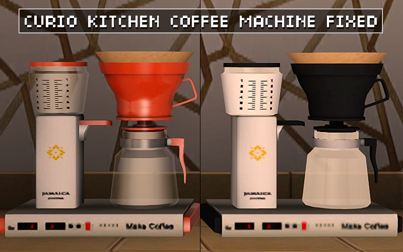 Curio Kitchen Coffee Machine Fixed by Florences The sims mod