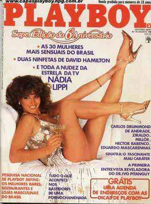 Confira as fotos da atriz Nadia Lippi, capa da Playboy especial de 6º aniversário, Agosto de 1981!