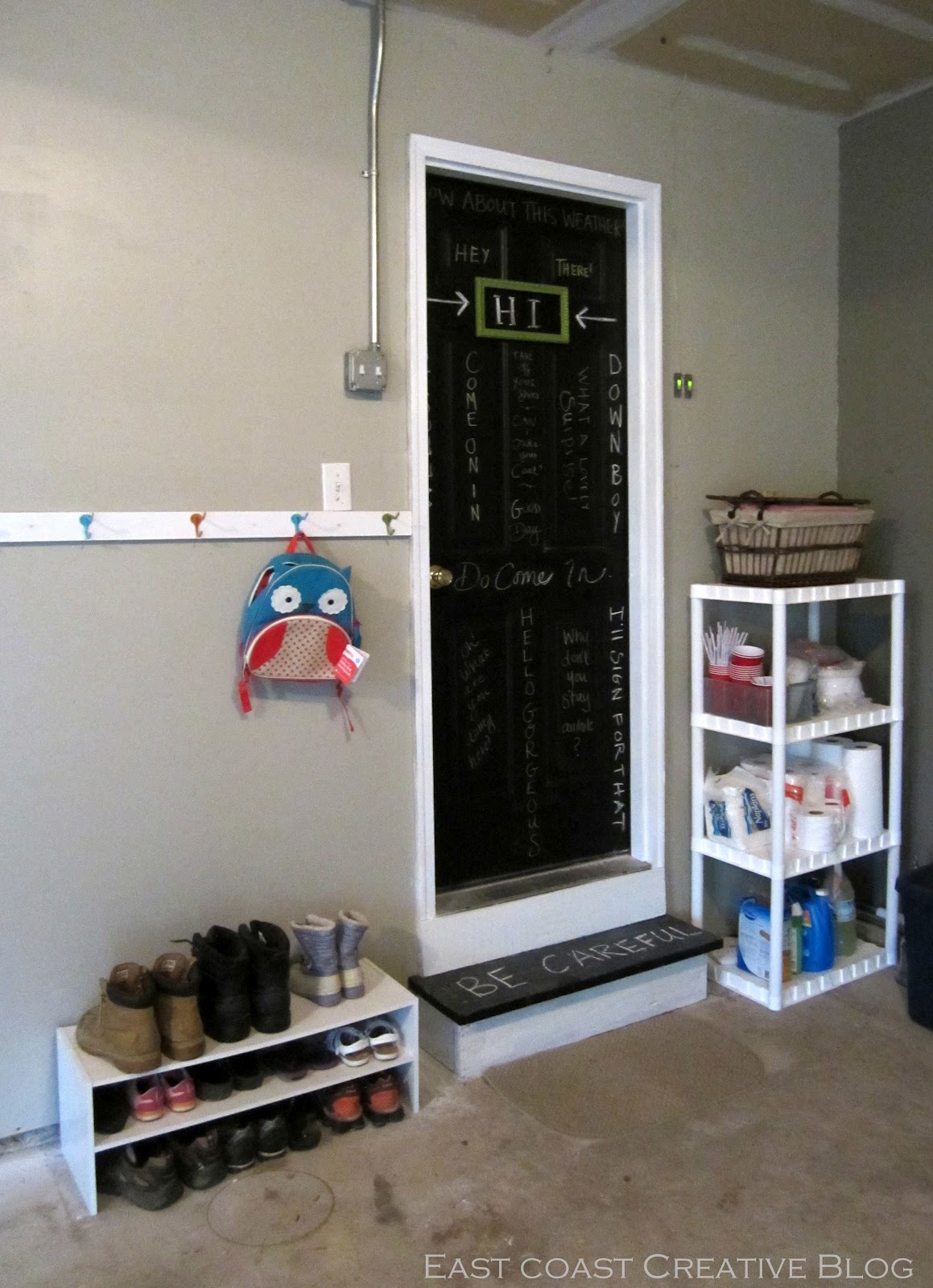 door garage chalkboard entry step creative makes happy through pass area