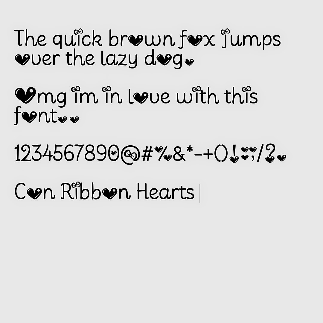 my cute fonts con ribbon hearts font android only cute fonts for android